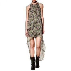 🔴 5 for $25! Zara‎ Hi-Lo Maxi Dress Sheer Floral Sleeveless Pleated XS